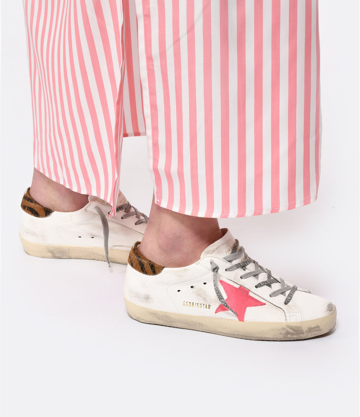 Golden Goose  -  Superstar rose-léopard femme